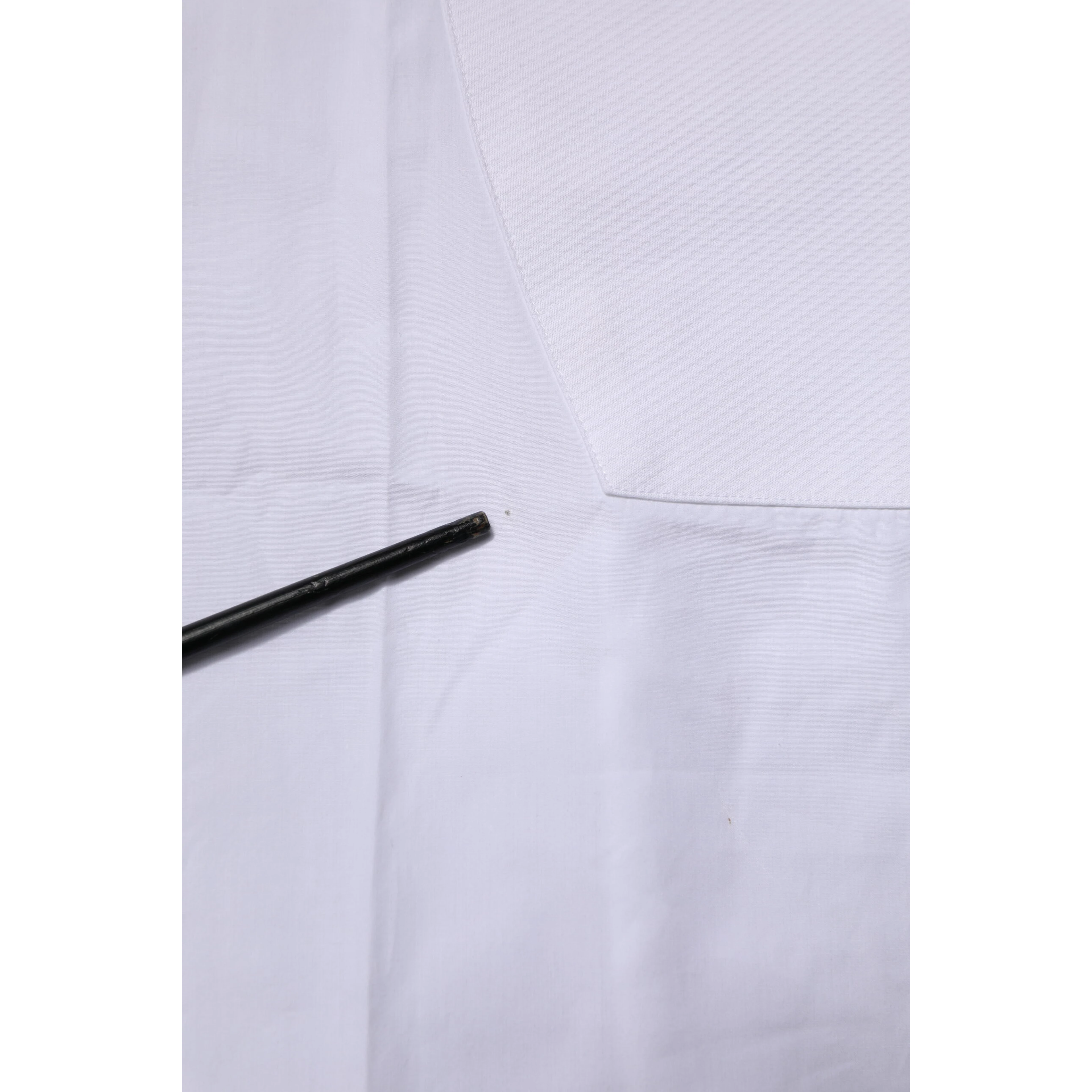 White Bib Cotton Poplin GOLD Formal Shirt