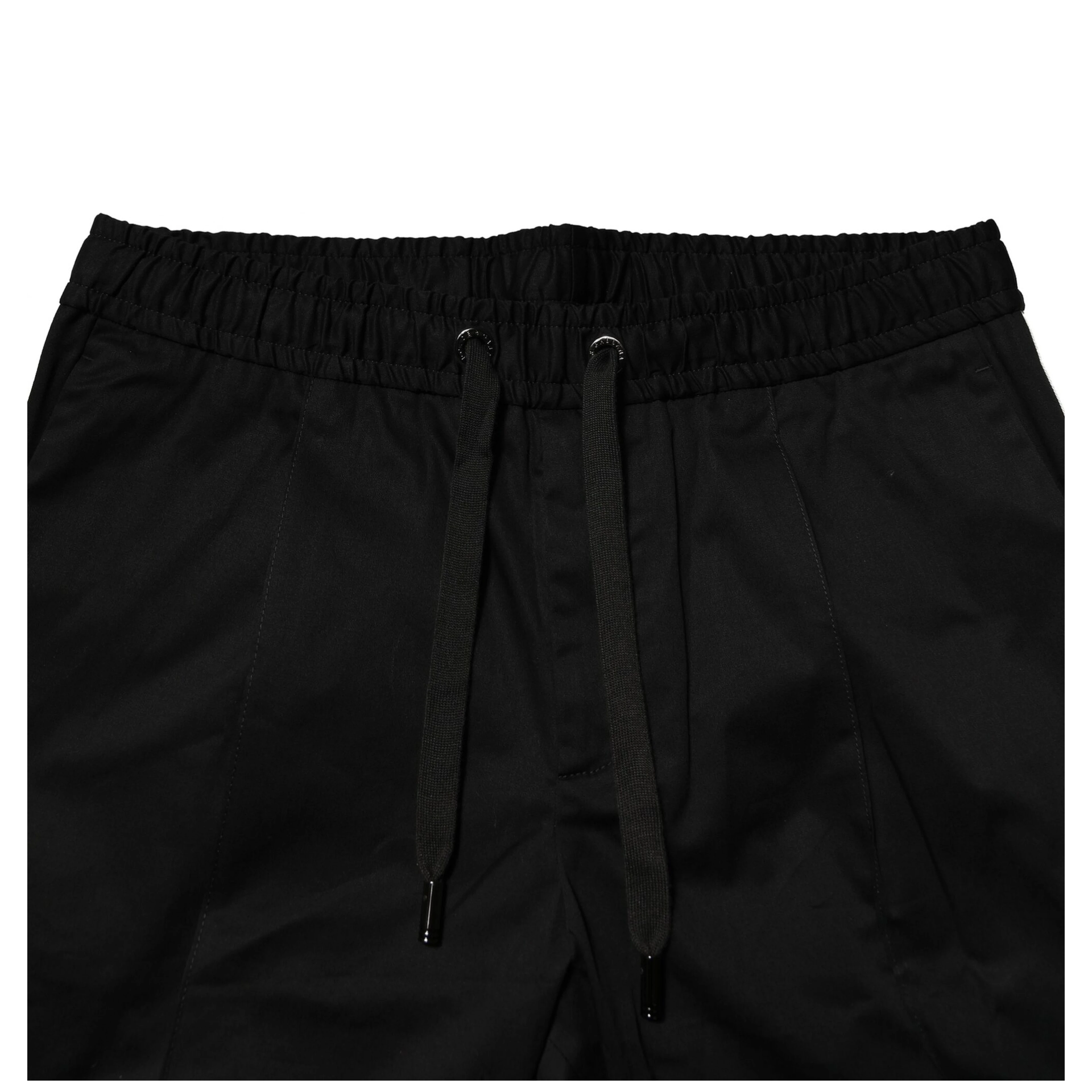 Black Cotton Mid Waist Jogger Pants