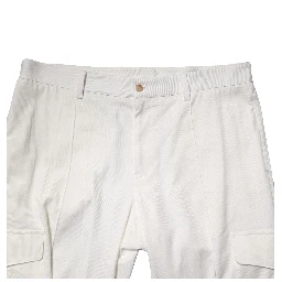 White Cotton Cargo Jogger Men Pants