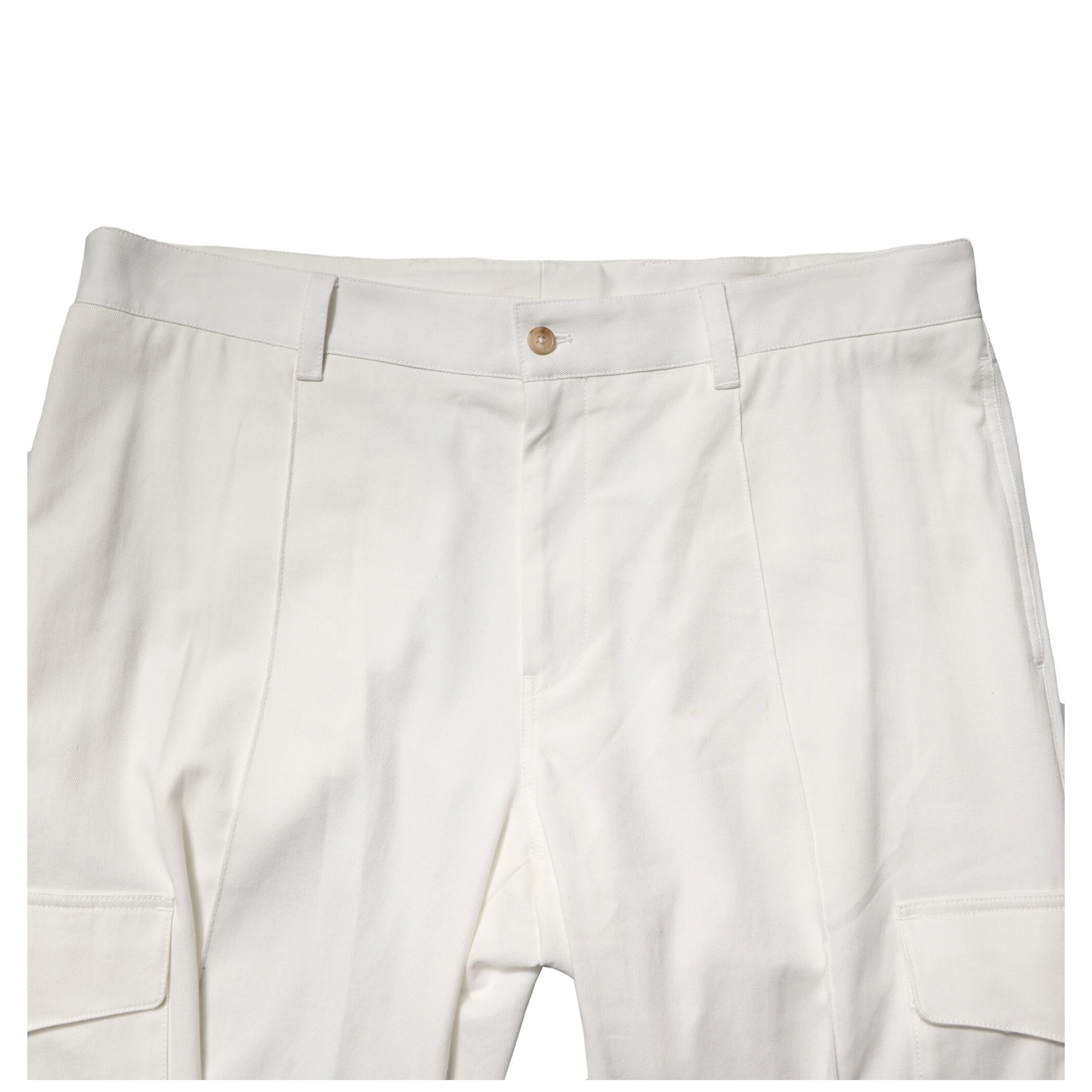White Cotton Cargo Jogger Men Pants