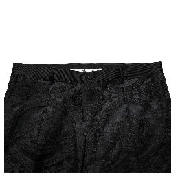 Black Cotton DG Crown Dress Pants