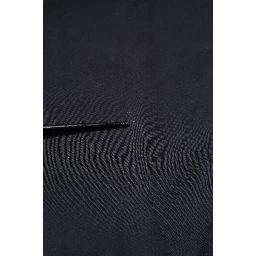 Dark Blue Cotton Short Sleeves Casual Shirt