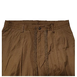 Brown Cotton Chino Mid Waist Men Pants