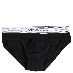 Black Cotton Stretch Regular Brief Underwear