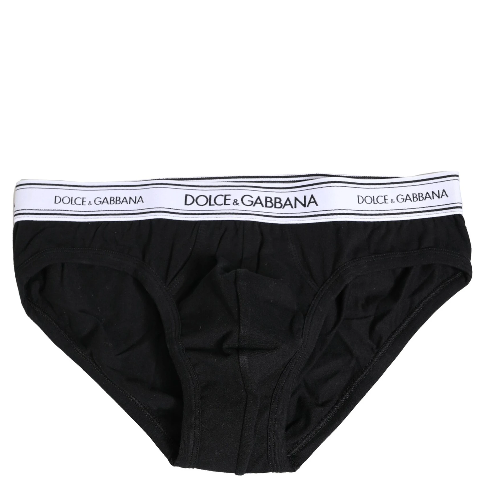 Black Cotton Stretch Regular Brief Underwear