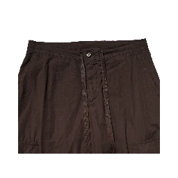 Brown Cotton Cargo Jogger Men Pants