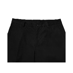 Black Cotton Cargo Dress Men Pants