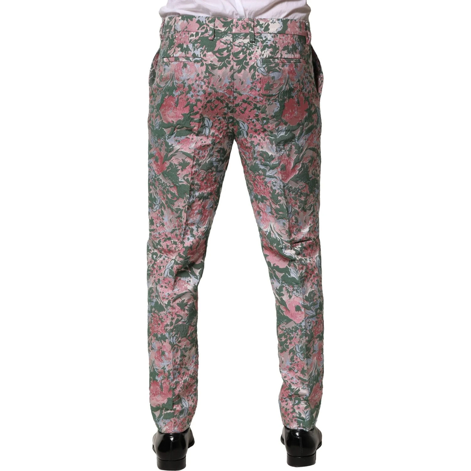Multicolor Floral Jacquard Pants