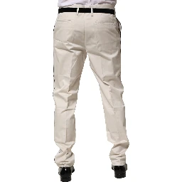 White Cotton Dress Slim Formal Pants
