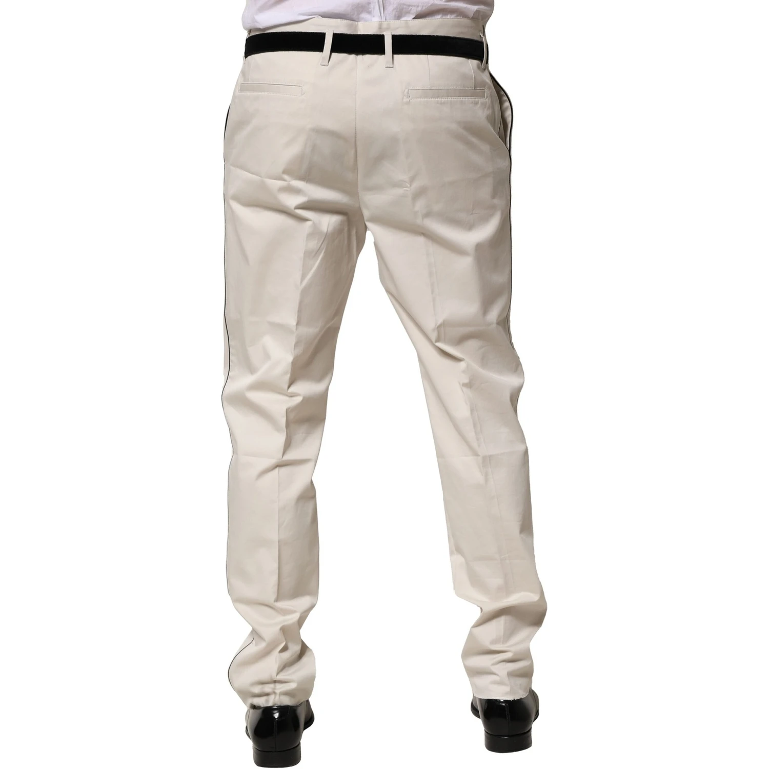 White Cotton Dress Slim Formal Pants