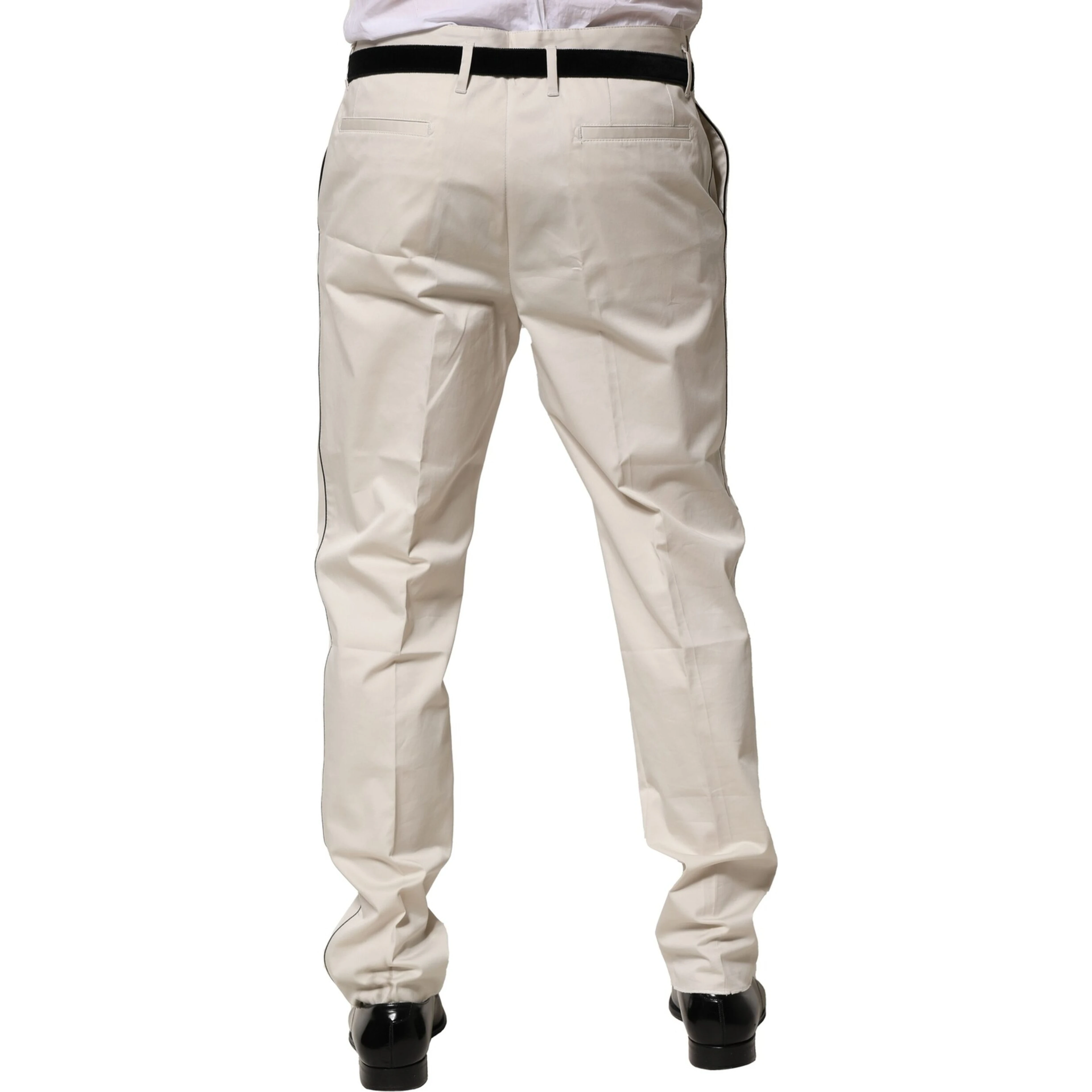White Cotton Dress Slim Formal Pants