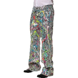 Multicolor Sequined Embellished Pants