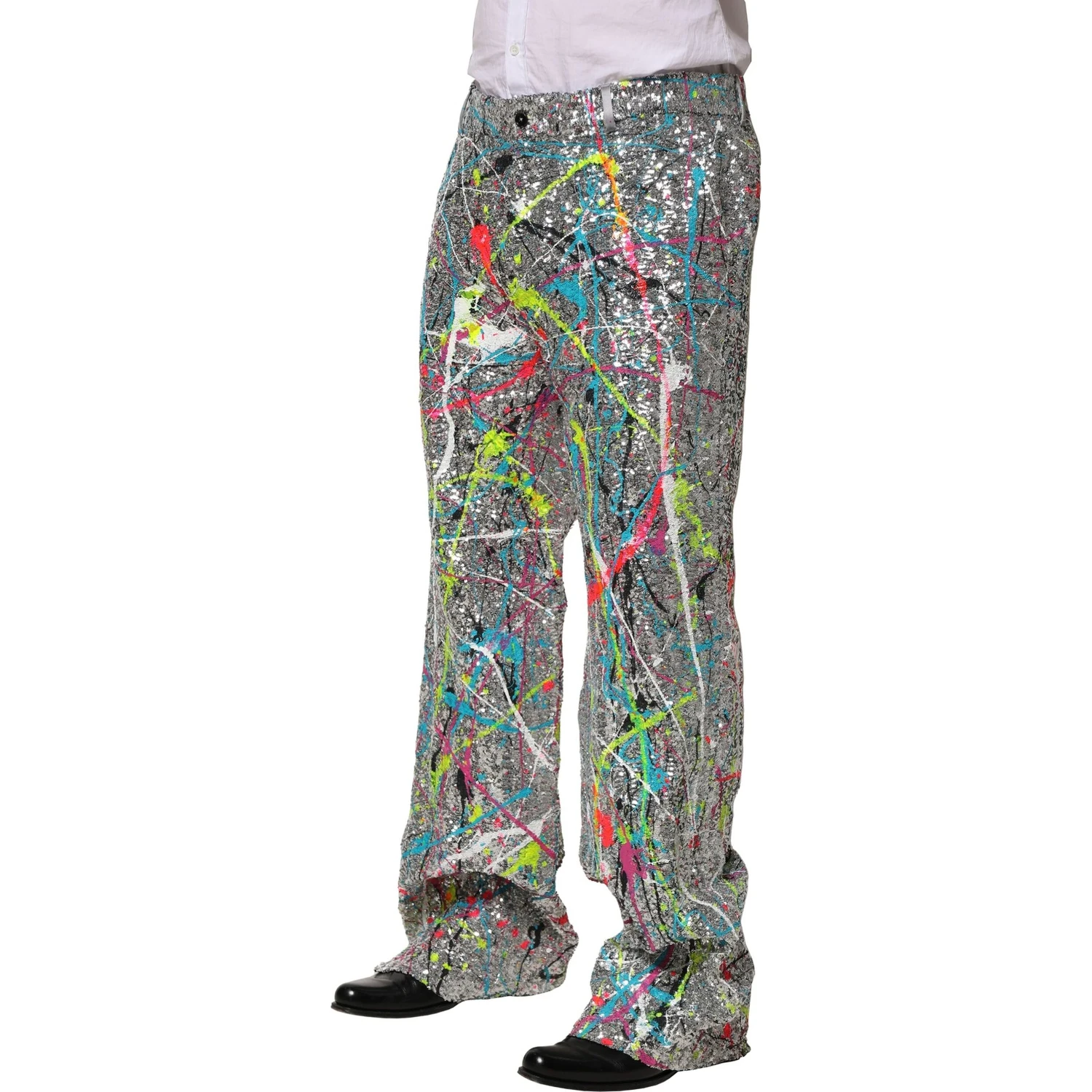 Multicolor Sequined Embellished Pants