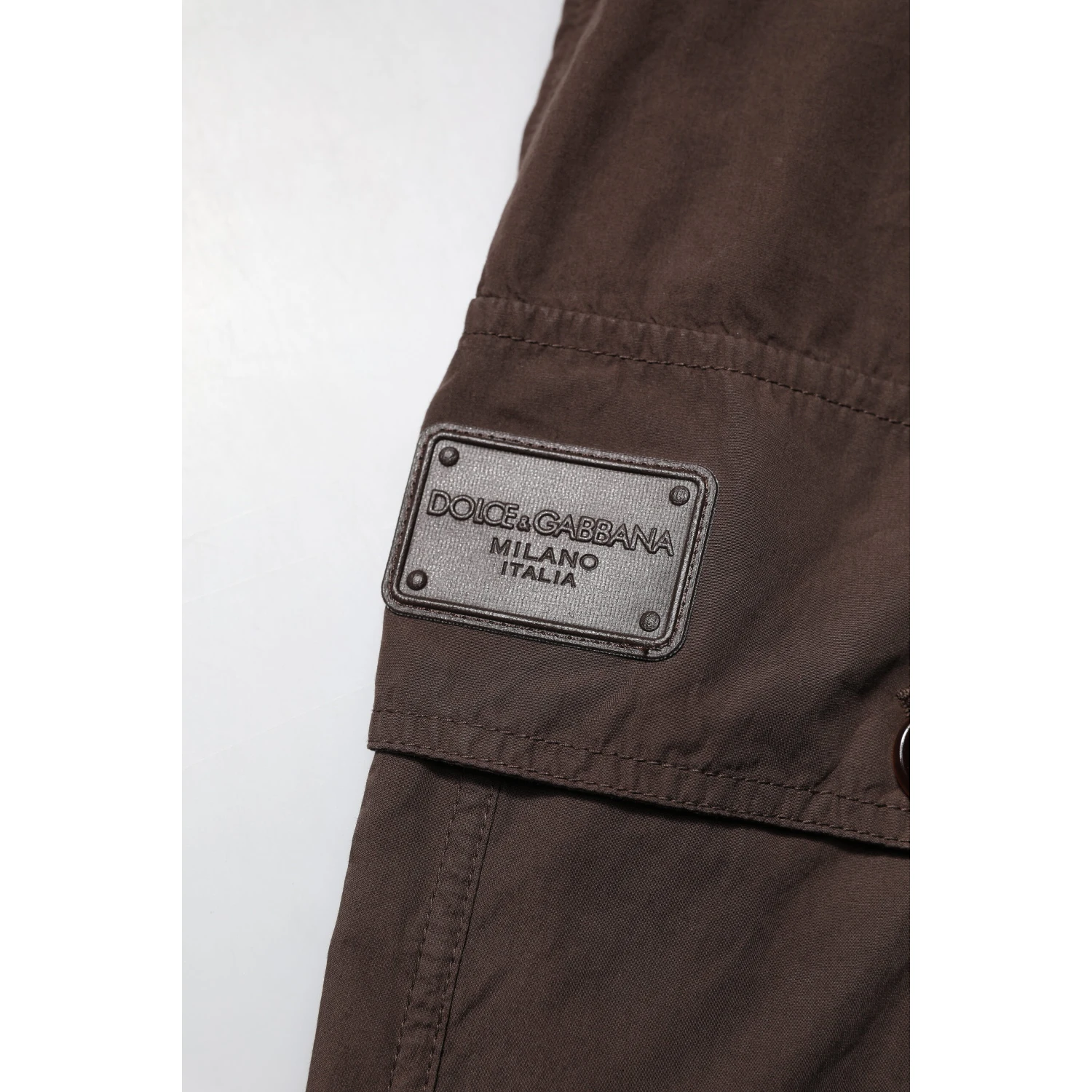 Brown Cotton Cargo Jogger Men Pants
