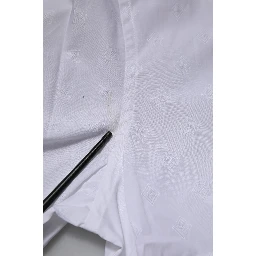 White Bib Cotton Poplin GOLD Formal Shirt