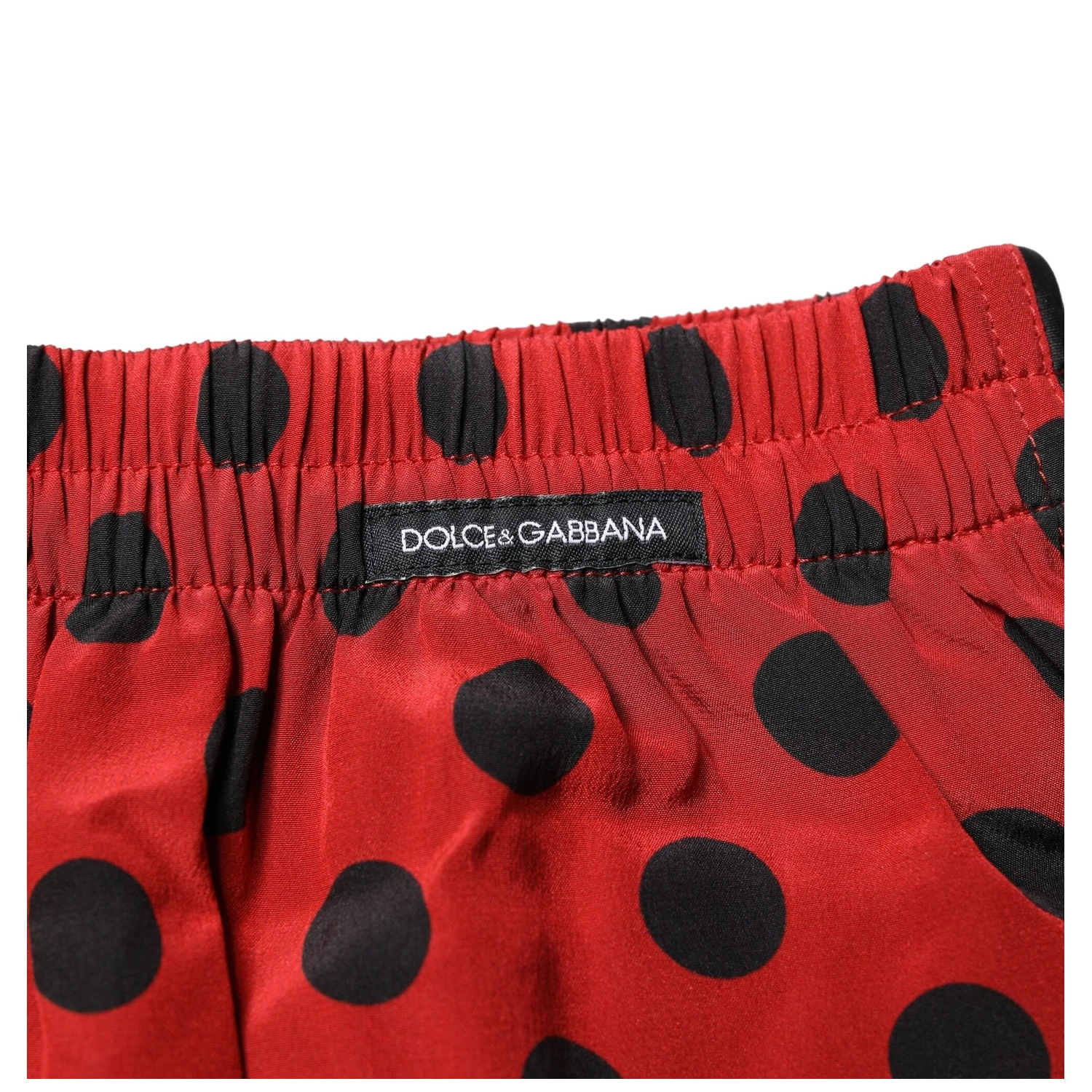 Red Silk Polka Dot Boxer Shorts Underwear
