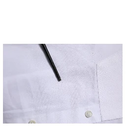 White Bib Cotton Poplin GOLD Formal Shirt