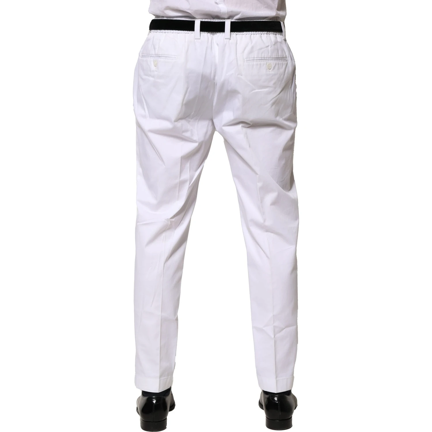 White Cotton Dress Slim Formal Pants