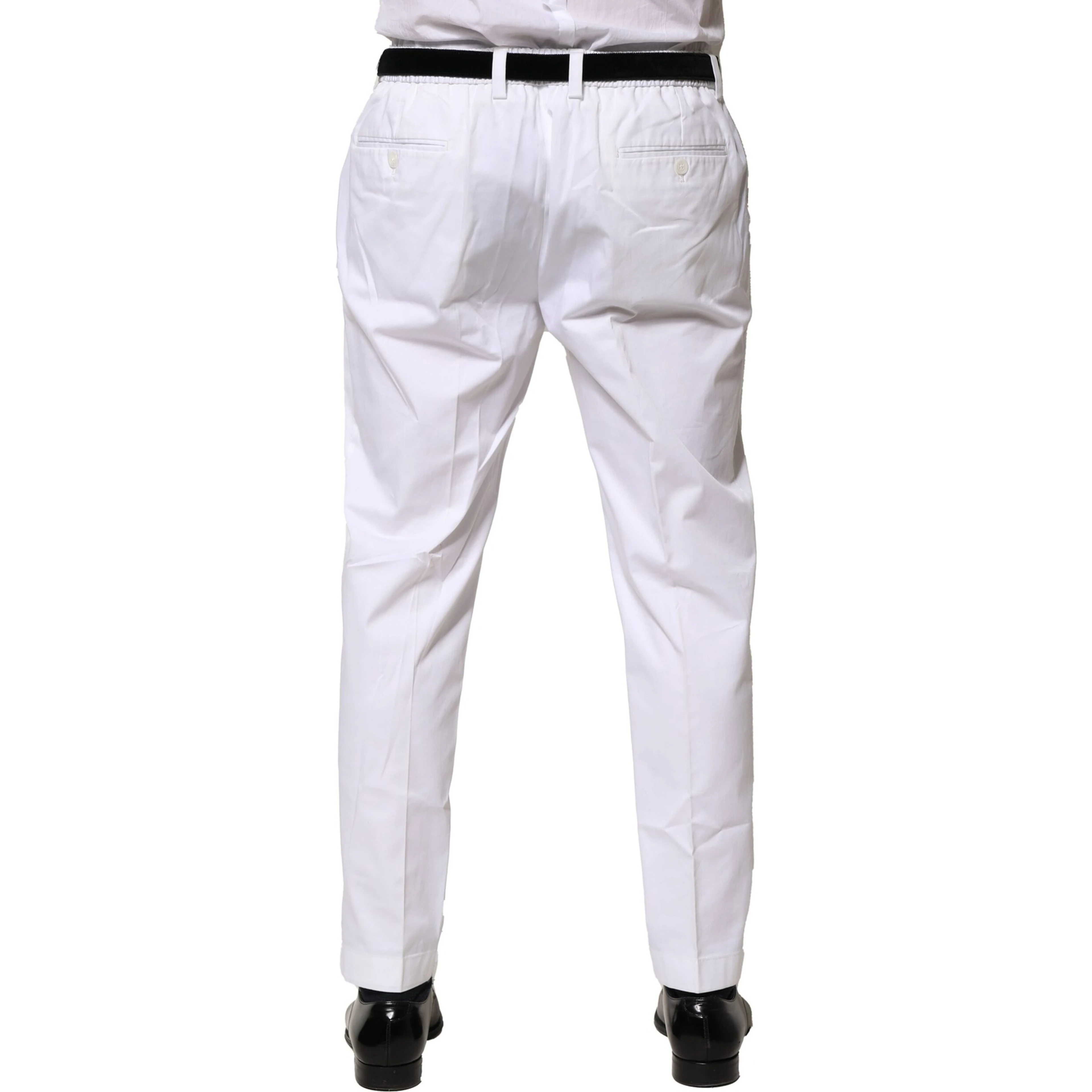 White Cotton Dress Slim Formal Pants