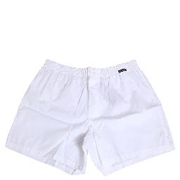 White Cotton Regular Boxer Shorts Underwear