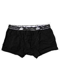 Black Cotton Stretch Regular Boxer Underwear