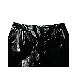 Black Nylon Straight Men Pants