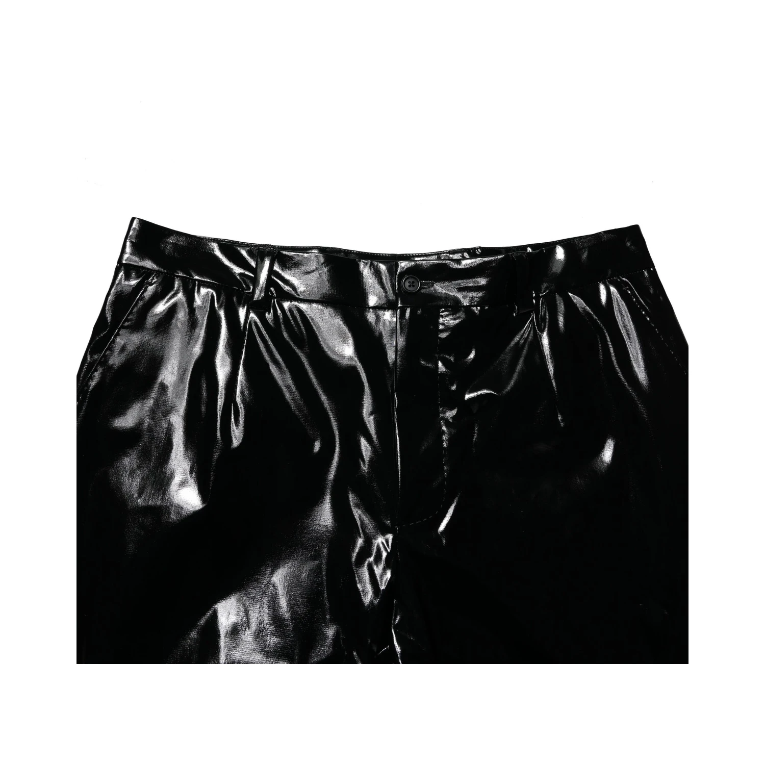 Black Nylon Straight Men Pants