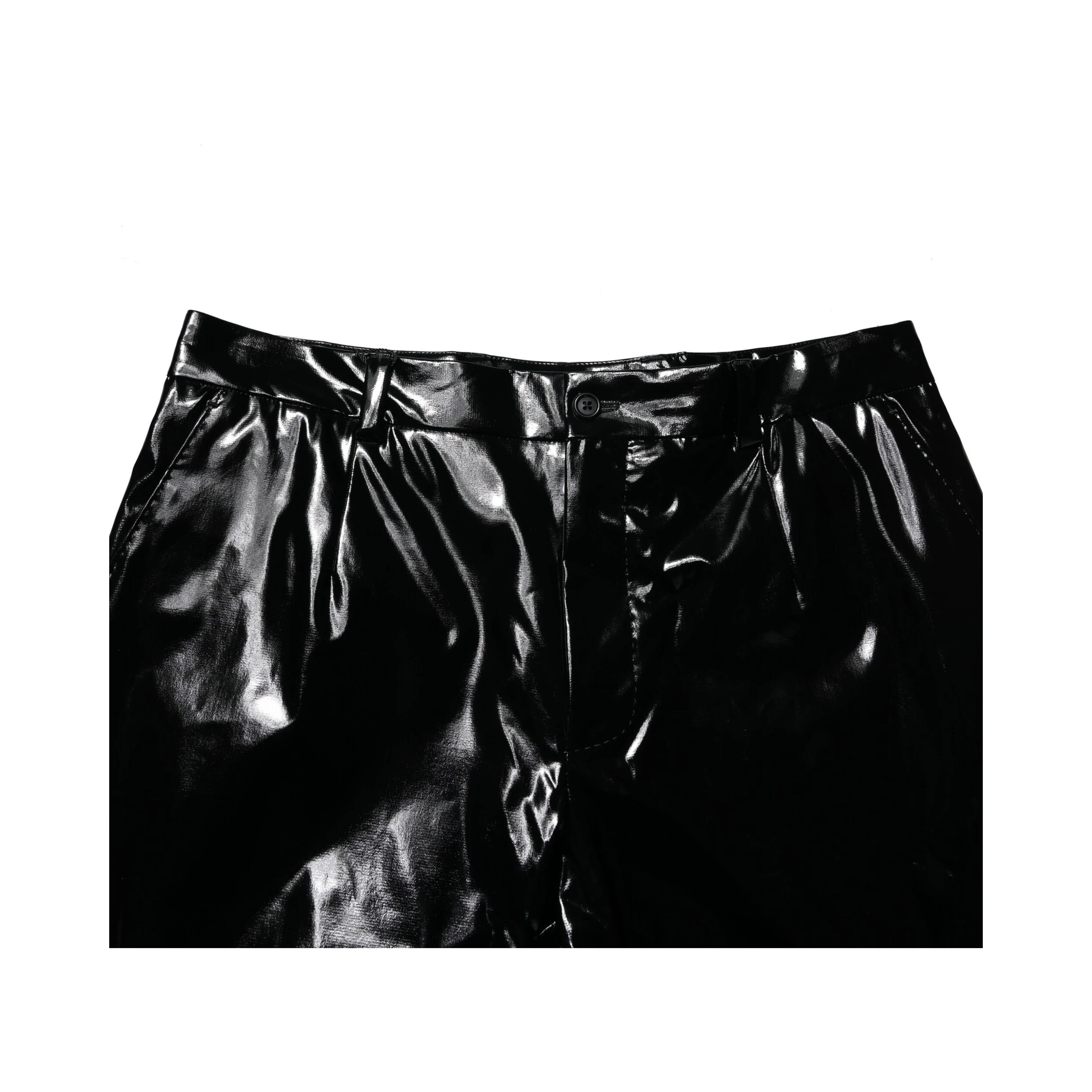 Black Nylon Straight Men Pants