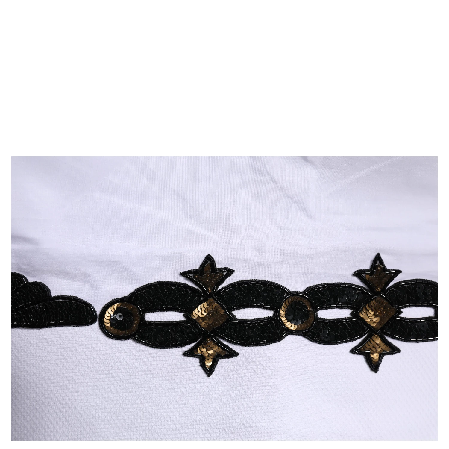 White GOLD Embellished Formal Men Dress Shirt