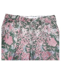 Multicolor Floral Jacquard Pants
