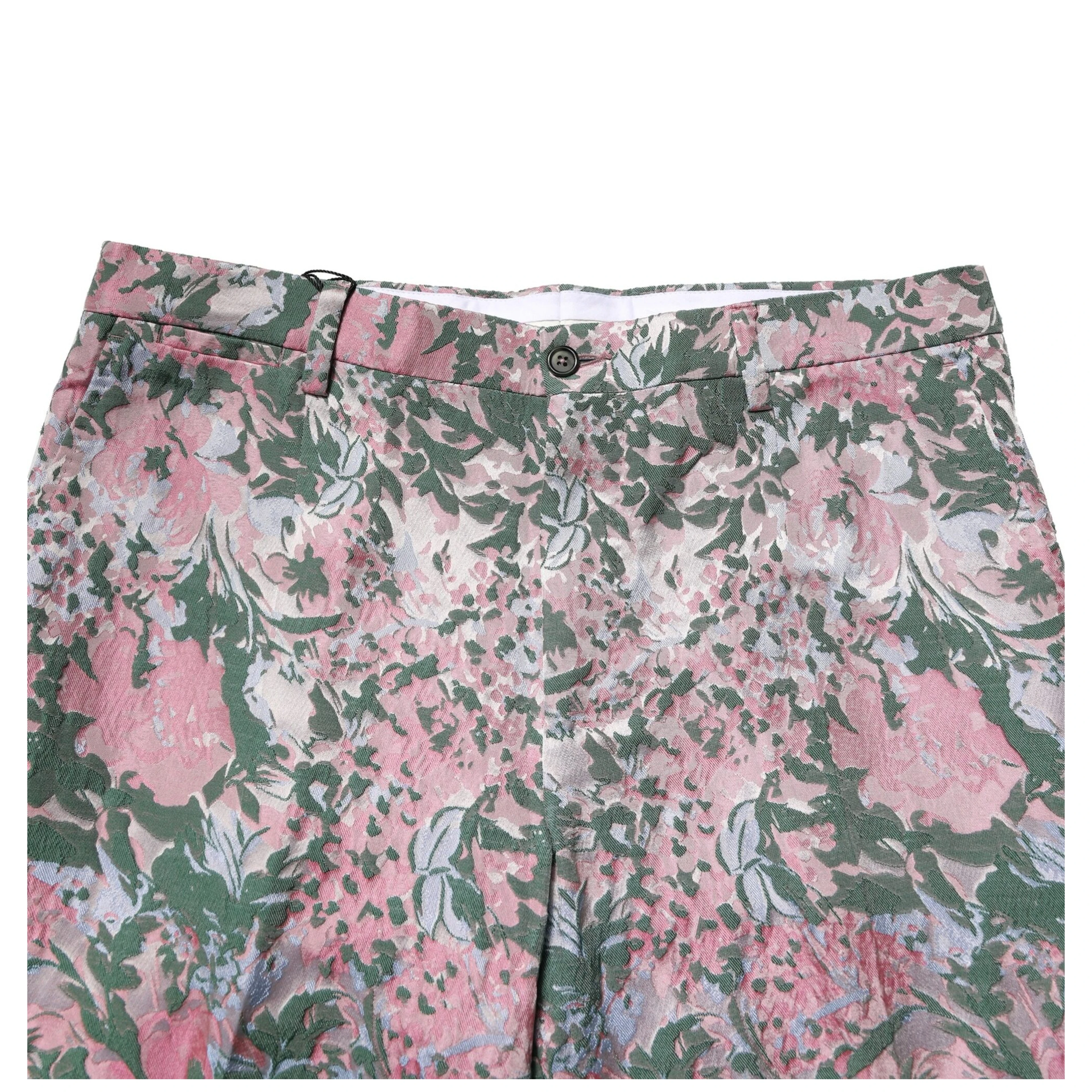 Multicolor Floral Jacquard Pants