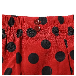 Red Silk Polka Dot Boxer Shorts Underwear