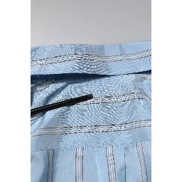 Light Blue MARTINI Striped Formal Dress Shirt
