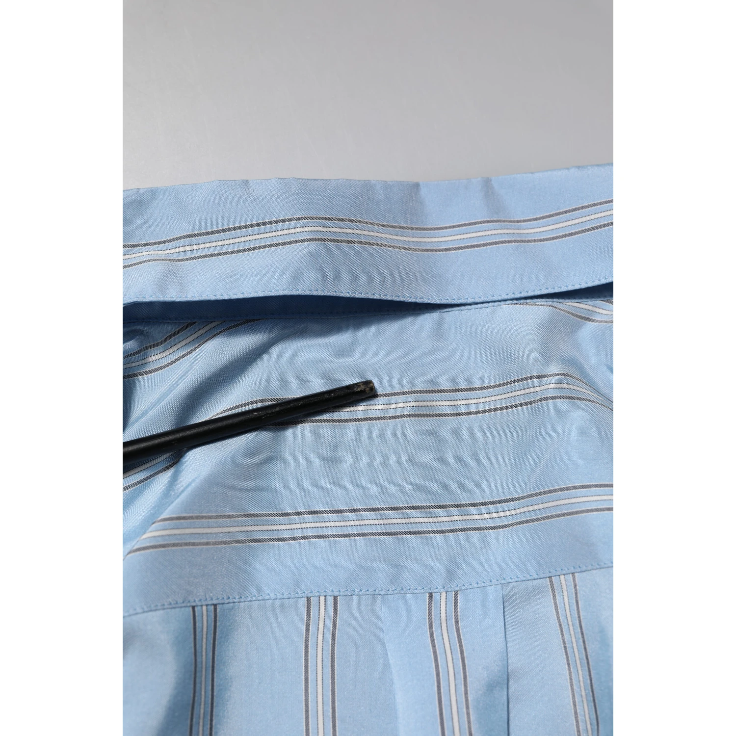 Light Blue MARTINI Striped Formal Dress Shirt