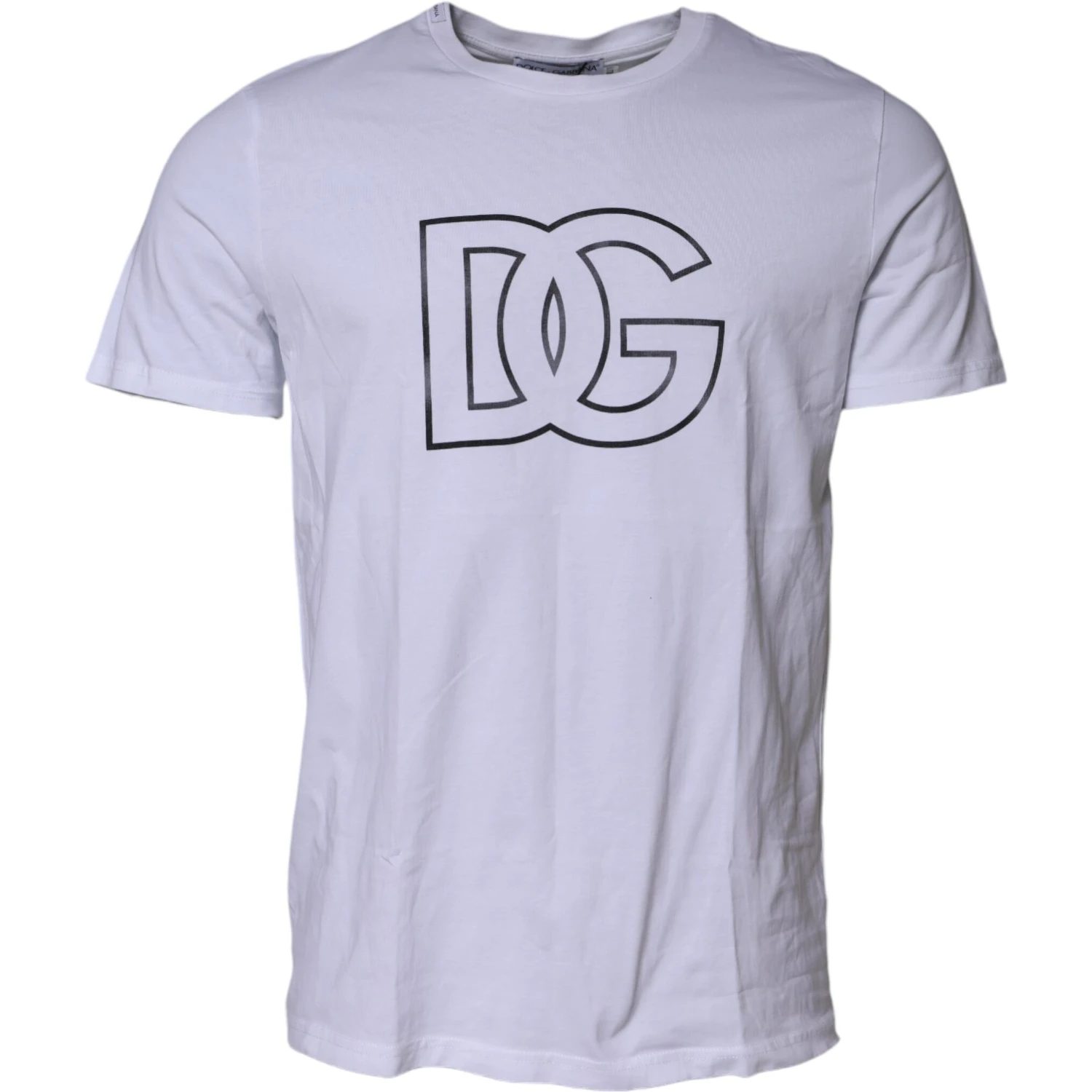 White DG Logo Print Short Sleeves T-shirt