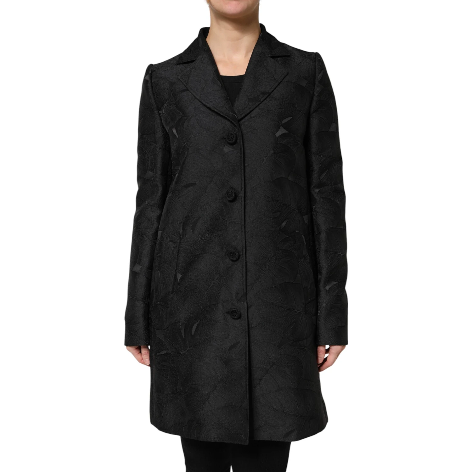 Black Single Breasted Trench Coat Jacket