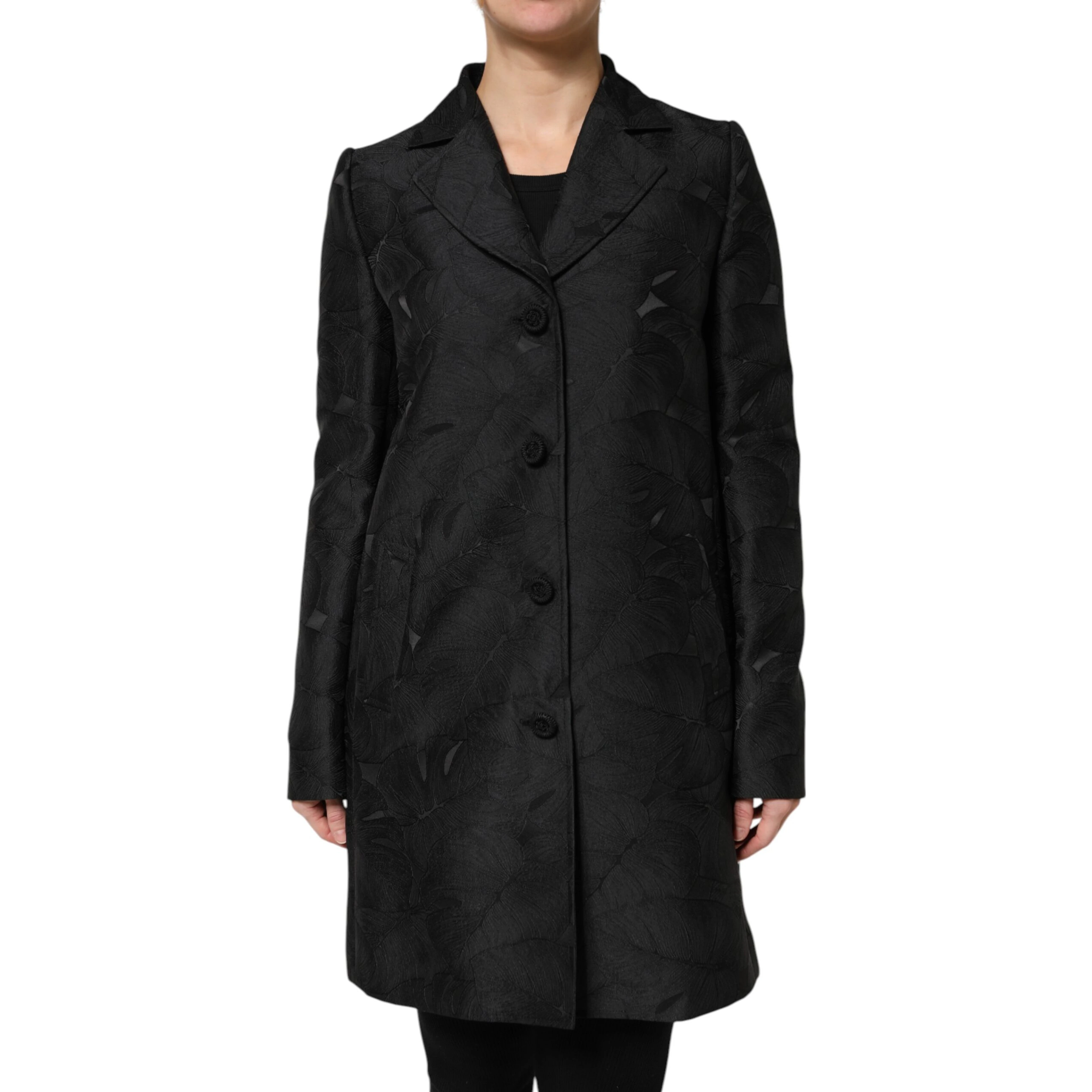 Black Single Breasted Trench Coat Jacket