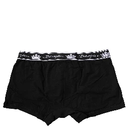 Black Cotton Stretch Regular Boxer Underwear