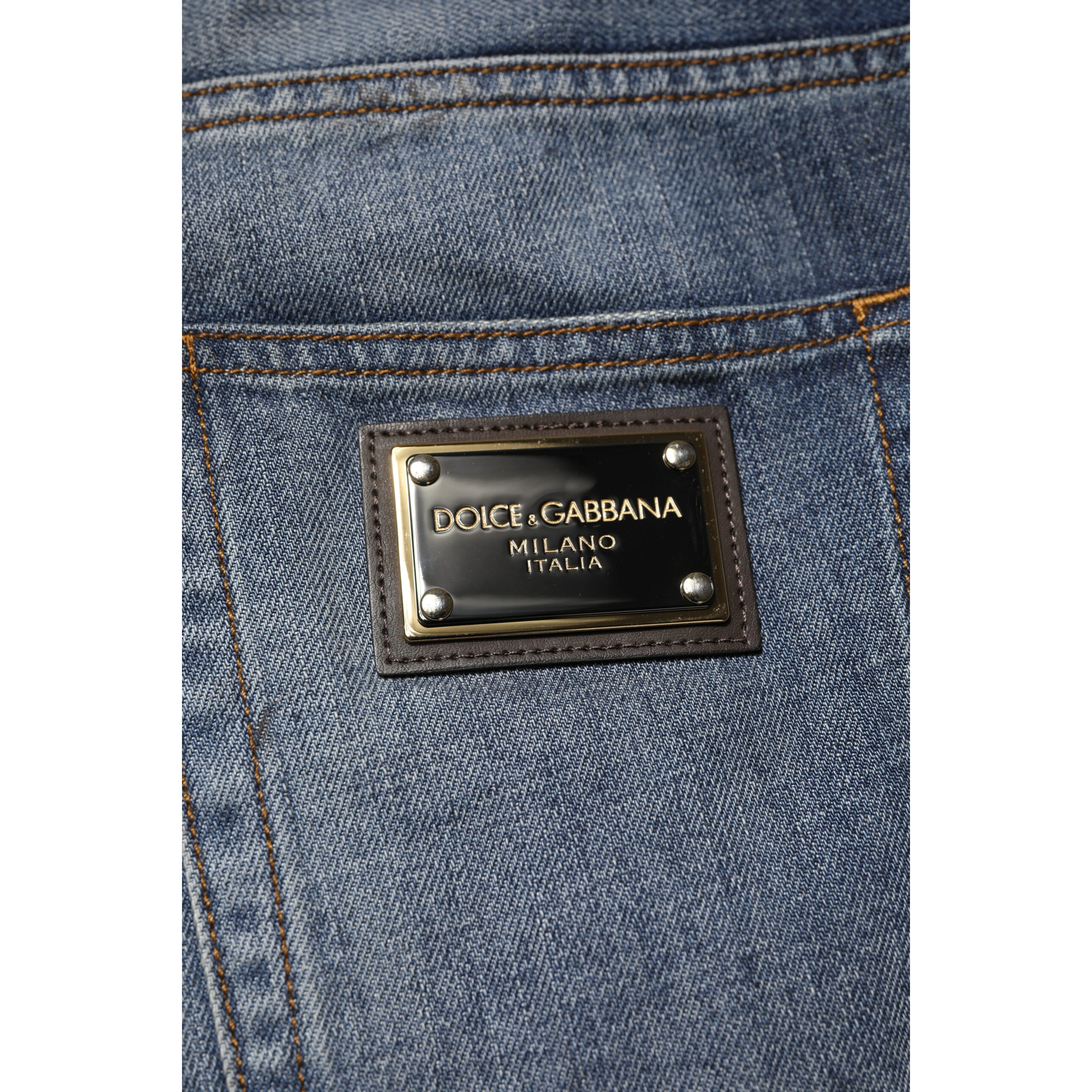 Blue Washed Tattered Cotton Men Jeans