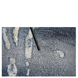 Blue Washed Tattered Cotton Men Jeans
