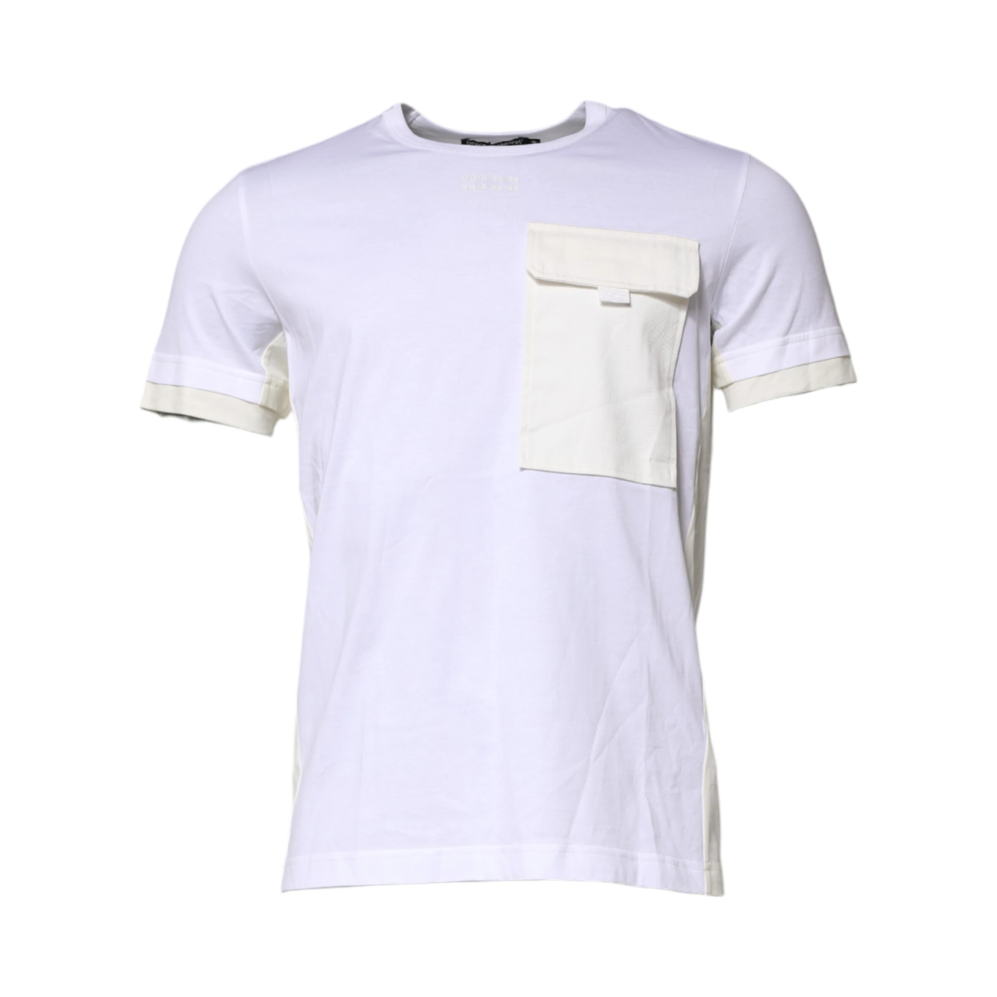 White Cotton Pocket Short Sleeves T-shirt