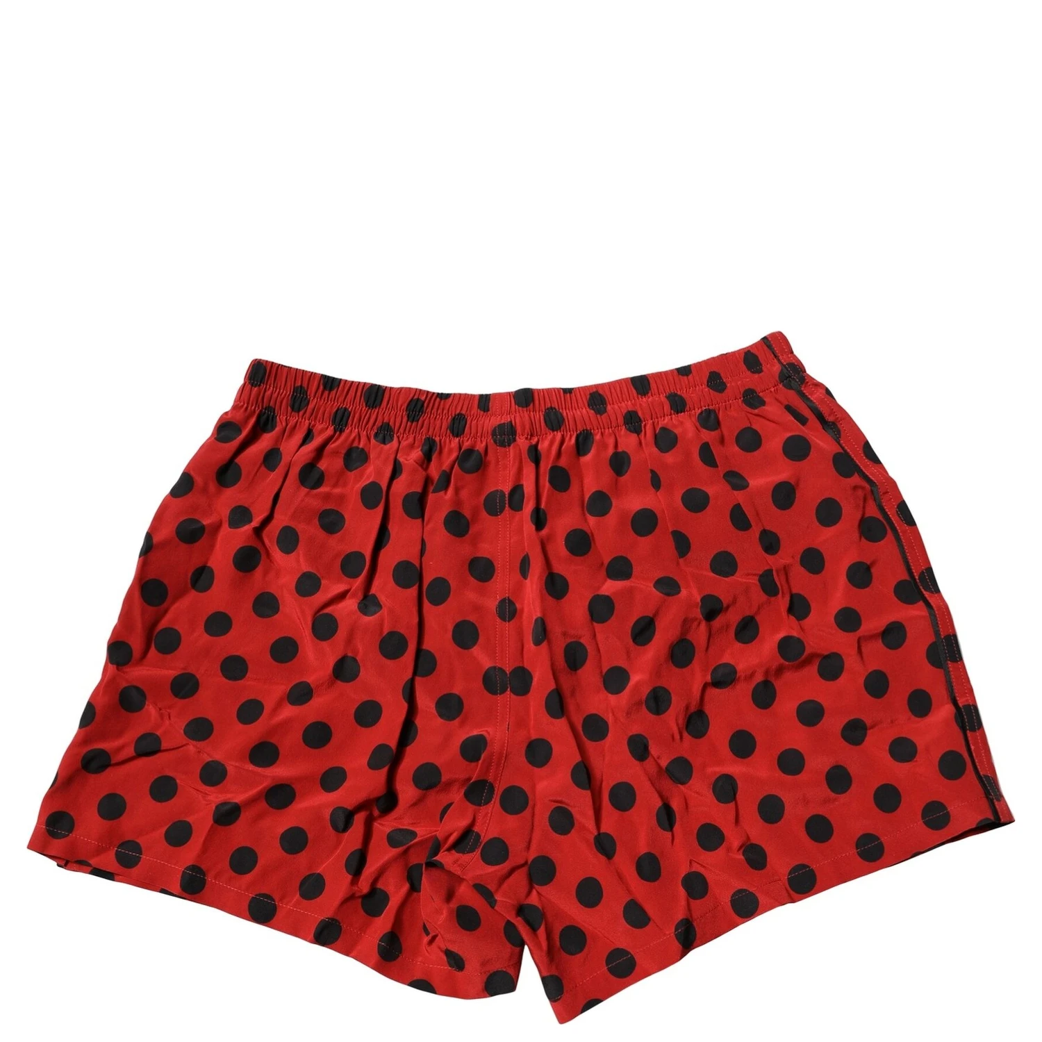 Red Silk Polka Dot Boxer Shorts Underwear