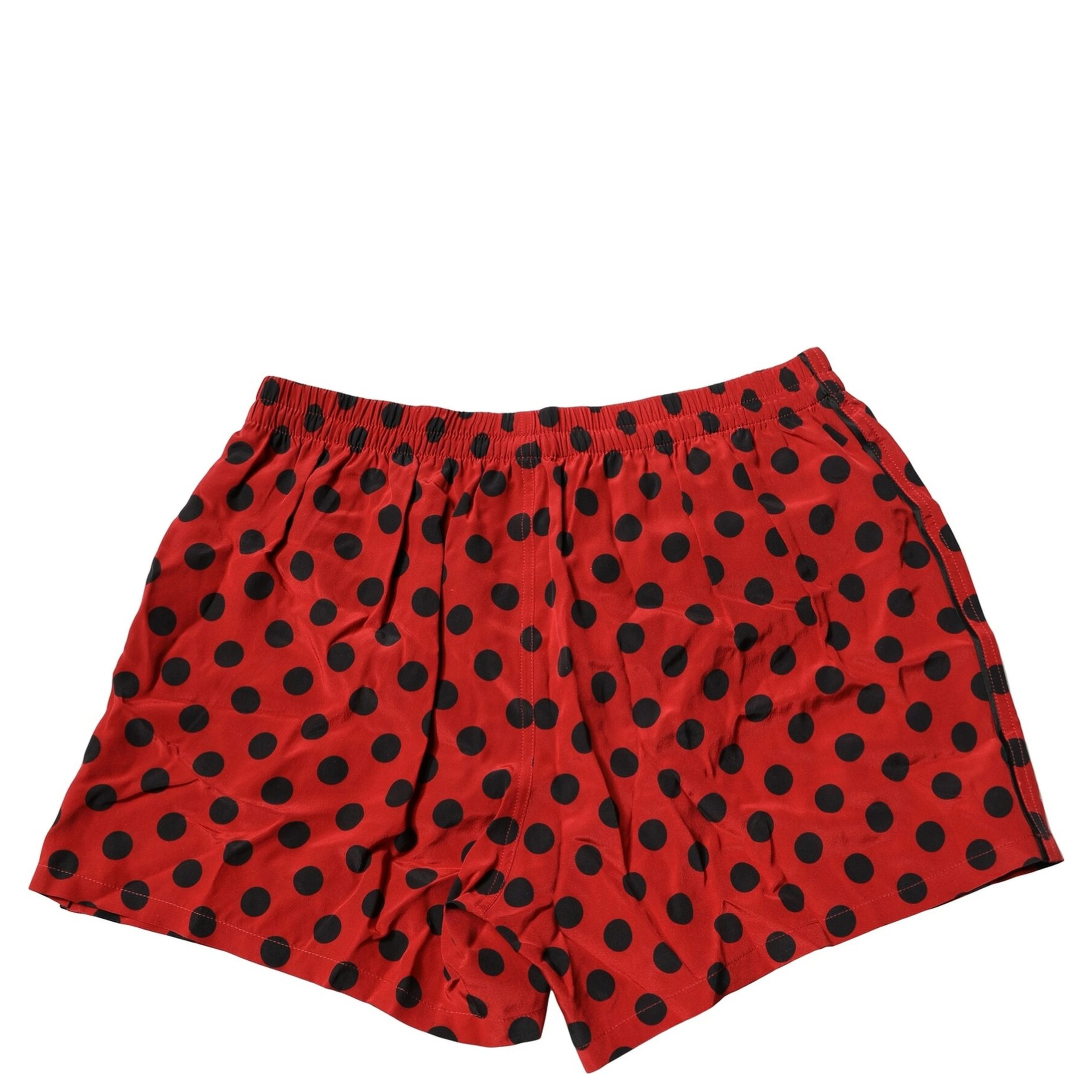 Red Silk Polka Dot Boxer Shorts Underwear