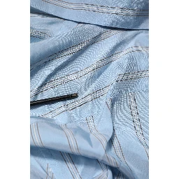 Light Blue MARTINI Striped Formal Dress Shirt