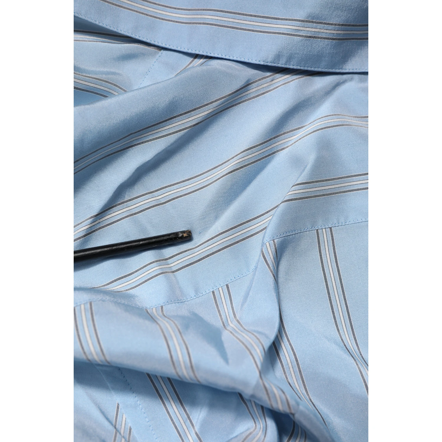 Light Blue MARTINI Striped Formal Dress Shirt