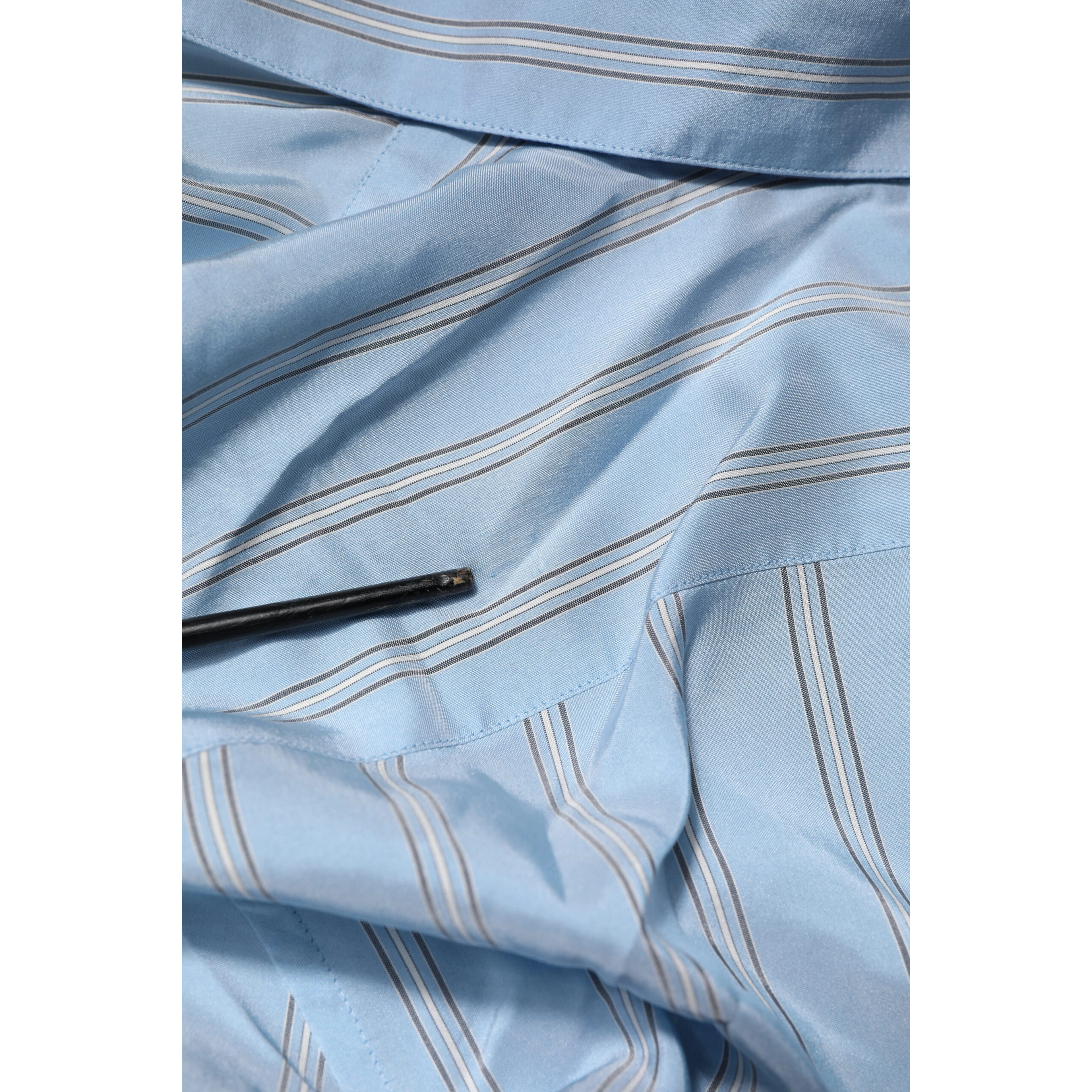 Light Blue MARTINI Striped Formal Dress Shirt
