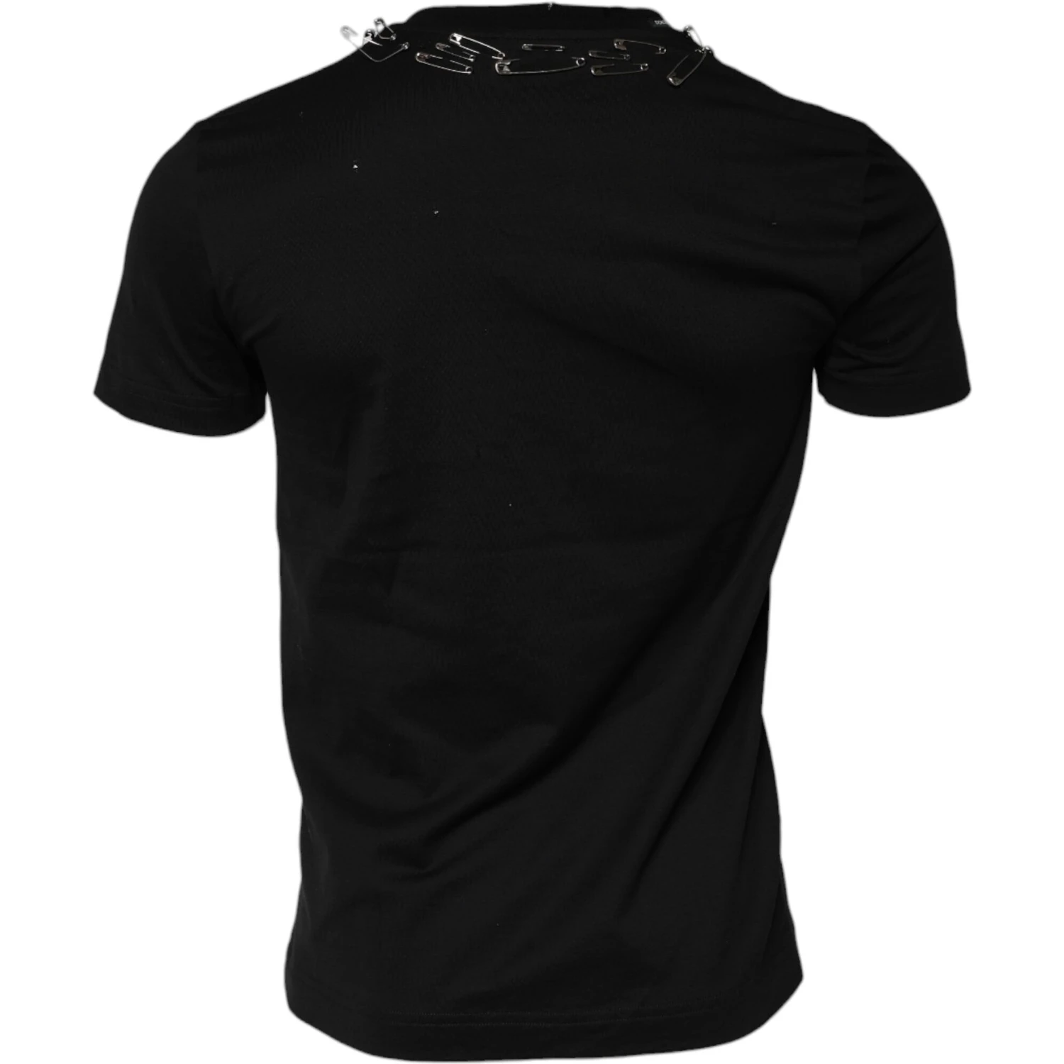 Black Logo Embellish Short Sleeves T-shirt