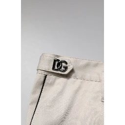 White Cotton Dress Slim Formal Pants