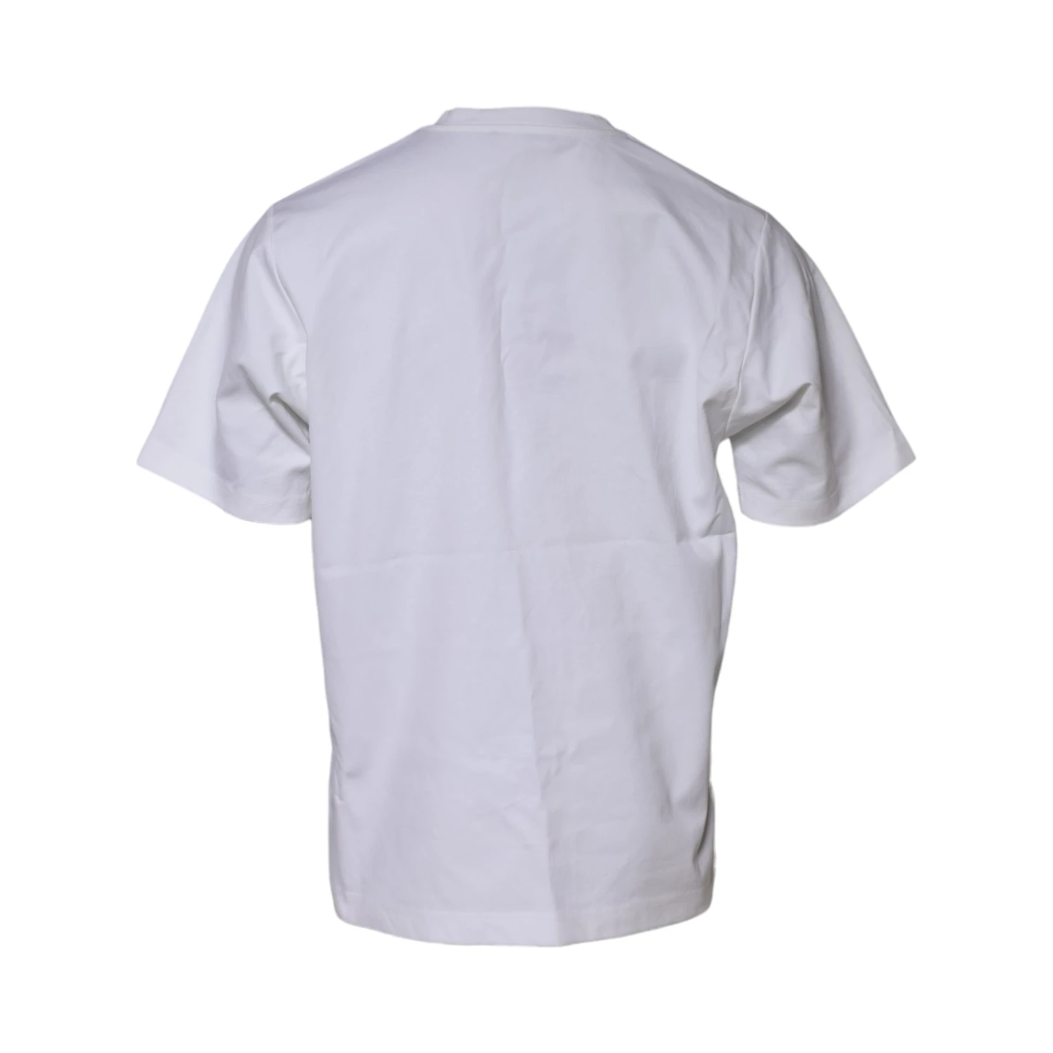 White Logo Embellish Short Sleeves T-shirt