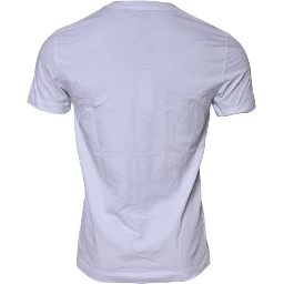 White Cotton Logo Patch Crew Neck T-shirt